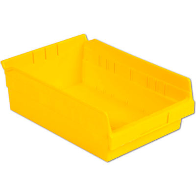LEWISBins plastique plateau emboîtable Bin SB128-4 - 8-3/8" W x 11-5/8 « D x 4 » H, jaune - Qté par paquet : 12