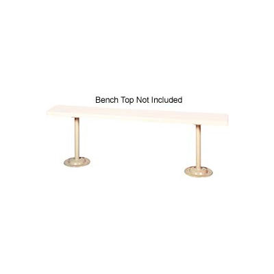 Lyon Locker Bench Steel Pedestals PP58182 - No Top, Putty, Price for Pack of 2