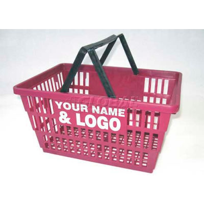 Bon L ® Grand Panier avec poignée en plastique 33 litres 19-3/8"L x 13-1/4"W x 10"H Raisin - Qté par paquet : 12