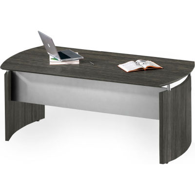 Safco® Medina 72"W Desk 72"W x 36"D x 29-1/2"H Gray Steel