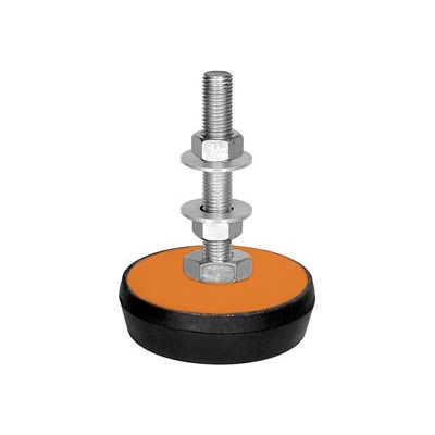 Neoprene Machinery Leveling Mount - 5"L x 5"W x 1-1/4"H