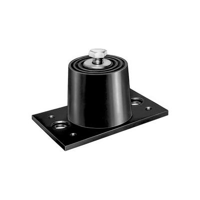 Neoprene Floor Mount Vibration Isolator - 3-3/16"L x 1-5/8"W x 1-1/2"H Red