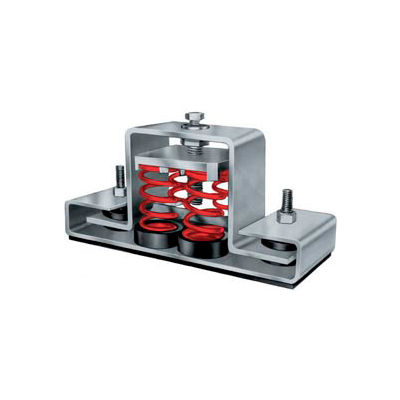 Floor Mount Seismic & Wind Vibration Isolator - 8-3/4"L x 2-1/2"W Black