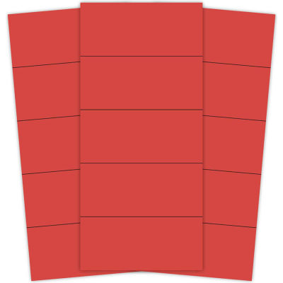 Des bandes magnétique rouge 2 "X 7/8", 25 par Pack