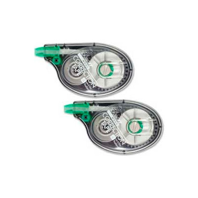 Tombow® Mono Correction Tape, Single-Line, Non-Refillable, 1/6 in x 394 in, White Tape, 2/Pack