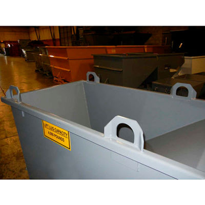 Overhead Crane Lifting Lugs for Global Industrial™ Self-Dumping Hoppers - Set of 4 - Yellow