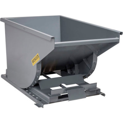 Global Industrial™ Steel Self-Dumping Forklift Hopper W/Bump Release, 2 Cu. Yd, 4000 Lbs, Gray