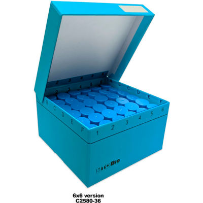 MTC™ Bio Boîte de congélation en carton avec couvercle à charnière 5 ml Bouchon à vis MacroTubes®, 36 place, 5 paquet