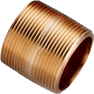 1-1/2 In. X Close Lead Free Seamless Red Brass Pipe Nipple - 140 PSI - Sch. 40 - Domestic