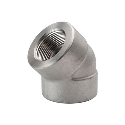 Ss 316/316l Forged Pipe Fitting 1-1/4" 45 Degree Elbow Npt Female - Pkg Qty 2