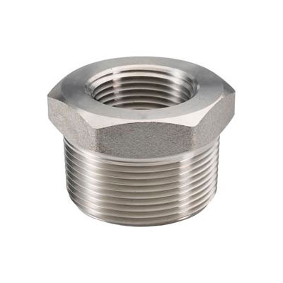 Ss 316/316l Forged Pipe Fitting 1-1/4 X 1/8" Hex Bushing Npt Male X Female - Pkg Qty 6