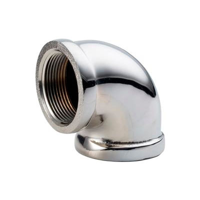 Chrome Plated Brass Pipe Fitting 1/4 90 Degree Elbow Npt Female - Pkg Qty 25