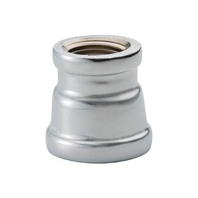 Chrome Plated Brass Pipe Fitting 1-1/2 X 3/8 Reducing Coupling Npt Female - Pkg Qty 10