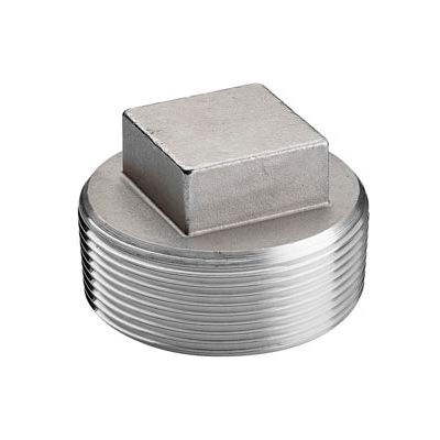 Iso Ss 304 Cast Pipe Fitting Square Head Solid Plug 1/8" Npt Male - Pkg Qty 150