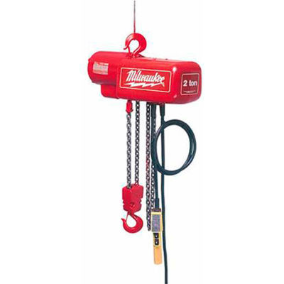 Milwaukee® 1 Ton, Electric Chain Hoist, 10' Lift, 16 FPM, 230/460V