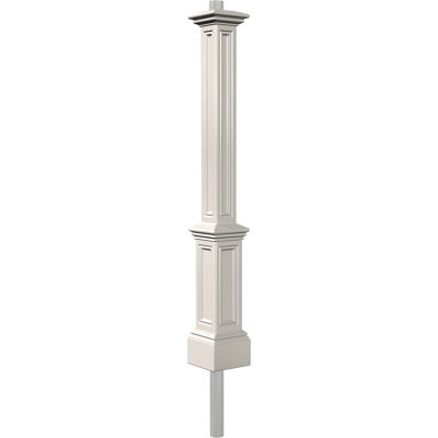 Mayne® signature poteau de lampe blanche avec le mont, 10"L x 10"W x 90"H