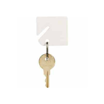 MMF fendue Rack porte-clés avec mousqueton 201300006 blanc plat, sac refermable, Pack 2 de 20 Tags, qté par paquet : 2