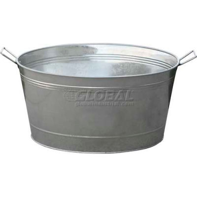 Little Giant rond GWT1375 baignoire, acier galvanisé, 13,75 gal, Silver