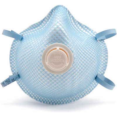 Moldex 2300 Series N95 Particulate Respirator Mask, Exhalation Valve, M/L, 10/Box, 2300N95