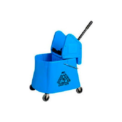 Seau de lavette w / essoreuse Downpress - 40 qt. - Pied d’éléphant - Bleu