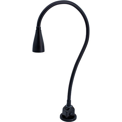 Moffatt 30 « Long Bras flexible, 7 Watt LED Lampe de travail w / 3 " Diamètre, 100 lb. Pull Magnet Base, Noir