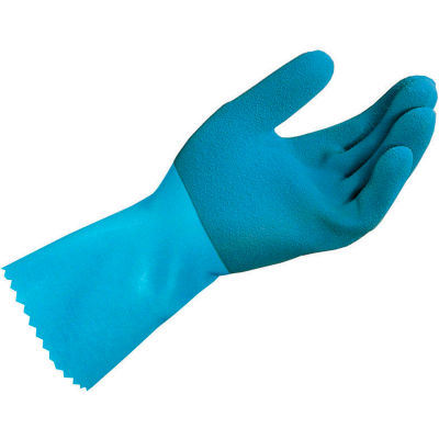 MAPA® Blue-Grip™ LL301 Gants en caoutchouc naturel, Poids lourd, Bleu, 1 Paire, Moyen, 301427
