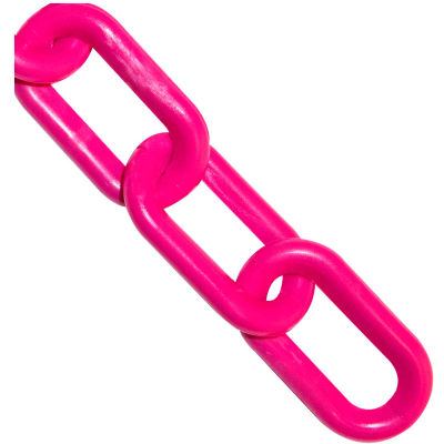 Global Industrial™ Plastic Chain Barrier, 1-1/2"x50'L, Safety Pink