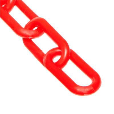 M. Chain Plastic Chain Barrier, 2"x100'L, Rouge