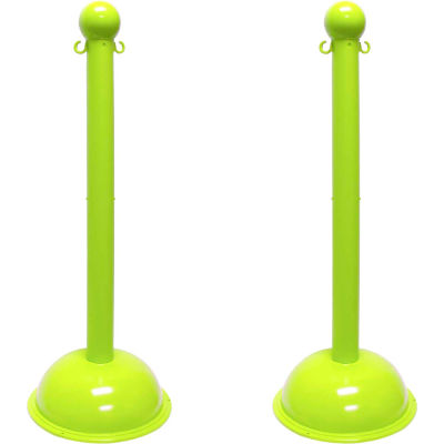 M. Chain® 3 » Stanchion, 41 » H, Safety Green, Pack de 2