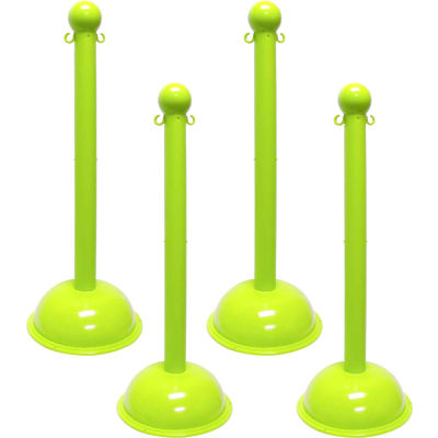 M. Chain® 3 » Stanchion, 41 » H, Safety Green, Pack de 4