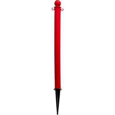 Global Industrial™ Plastic Ground Pole, 35"H, Rouge
