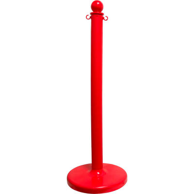 Global Industrial™ Plastic Stanchion Post, 40"H, Rouge