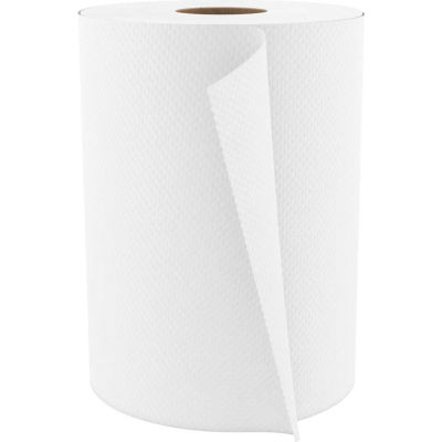 Cascades Roll Serviettes en papier, Blanc - 350 pi/rouleau, 12 rouleaux/caisse