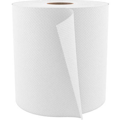 Cascades Roll Serviettes en papier, Blanc - 800 pi/rouleau, 6 rouleaux/caisse