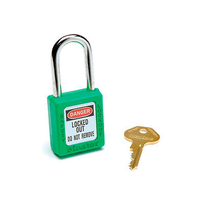 Cadenas de sécurité en thermoplastique Master Lock® série 410 Zenex®, vert, 410GRN
