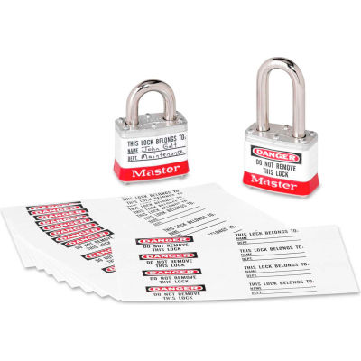 Des étiquettes de Master Lock® Lock avec claire stratifié Overlabel, Pkg Qté 40, 461