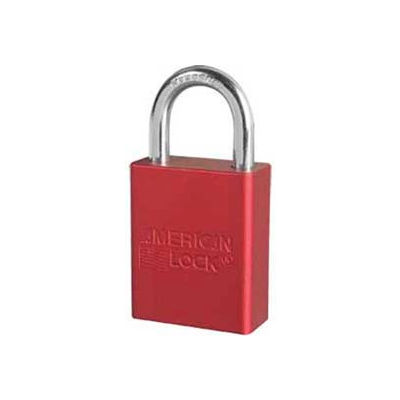 American Lock® No. A1105RED Solid Aluminum Rectangulaire Padlock, Rouge - Qté par paquet : 6