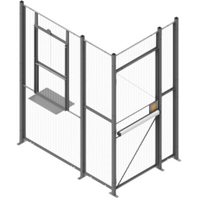 WireCrafters® 840 Style, 2 côtés conducteur Cage, aucun plafond 4 'W x 8 'd x 8' H