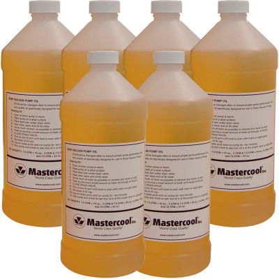 mastercool vacuum bottles pump oz six oil case globalindustrial