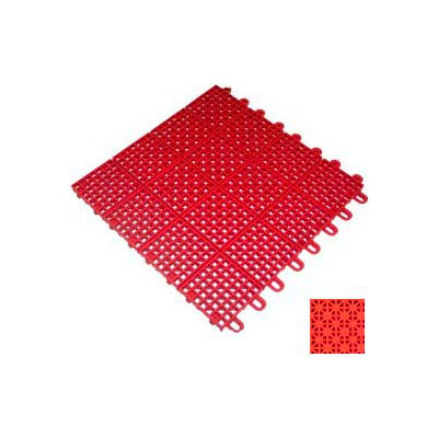 Mateflex II Outdoor Tennis Tile 350023, 12"L X 12"W, Orange
