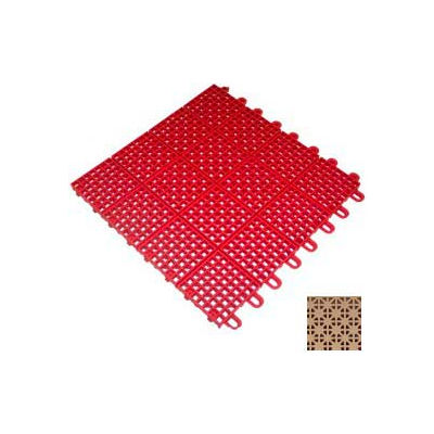 Mateflex II Outdoor Tennis Tile 350031, 12"L X 12"W, Desert Sand