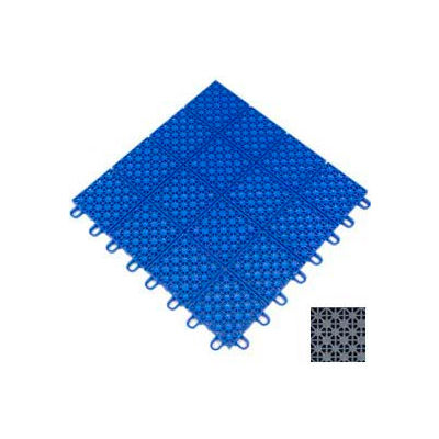 Mateflex HomeCourt Multi-Sport Outdoor Tile 451315, 12"L X 12"W, Silver Metallic
