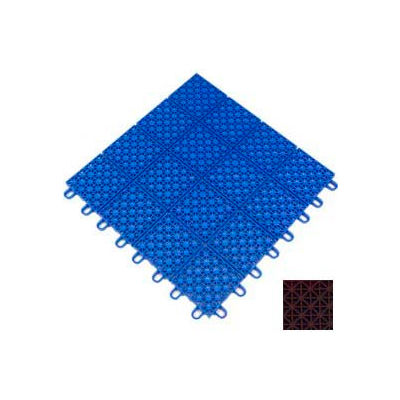Mateflex HomeCourt Multi-Sport Outdoor Tile 451339, 12"L X 12"W, Chocolate