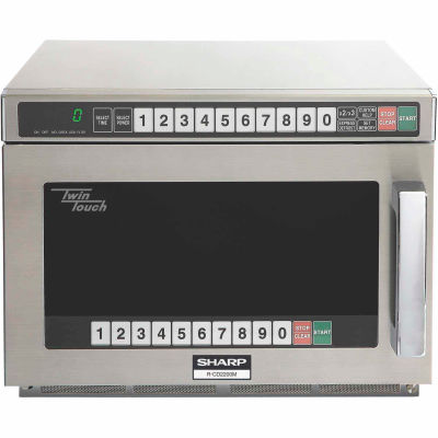 Sharp® Commercial Microwave Oven, 0.75 Cu. Ft., 2200 Watt, TwinTouch Controls