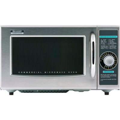 Sharp® Commercial Microwave Oven, 1.0 Cu. Ft., 1000 Watt, Dial Control