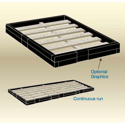 Palette de protection réglable MasonWays™, polyéthylène, 48 » x 40 » x 12 », Noir