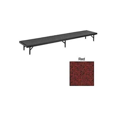Riser Straight with Carpet - 96"L x 18"W x 24"H - Red