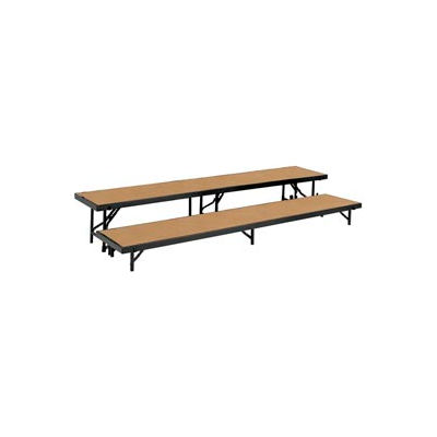 2 Level Straight Riser with Hardboard - 96"L x 18"W - 8"H & 16"H