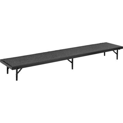 Riser Tapered with Carpet - 78"L x 18"W x 32"H - Black