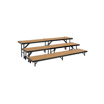 3 Level Tapered Riser with Hardboard - 60"L x 18"W - 8"H, 16"H & 24"H